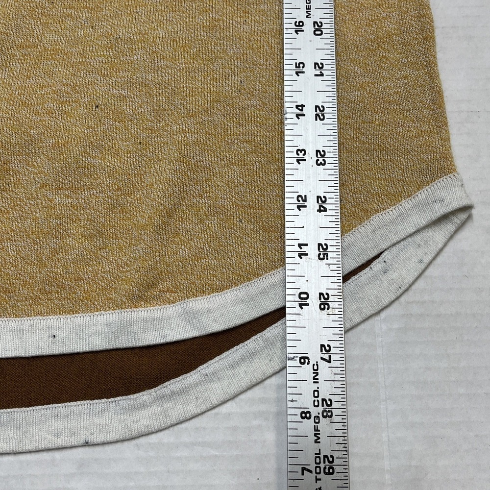 Smartwool Mustard and Cream Colorblock Long Sleeve Sweater - Picture 8 of 9